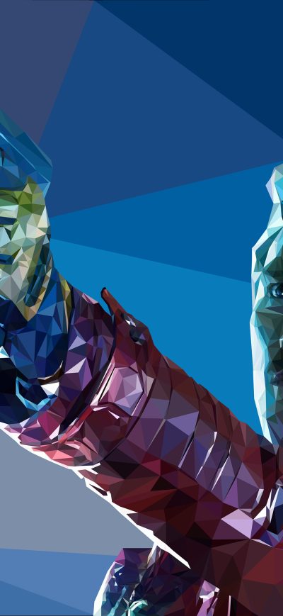 Fond d'écran iPhone Star Lord Low Poly 4k