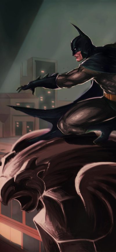 Fond d'écran iPhone Batman Gotham City Art