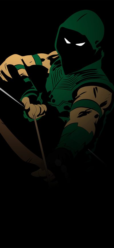 Fond d'écran iPhone Green Arrow Minimal 4k