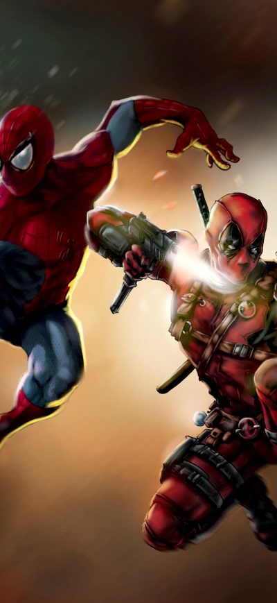 Fond d'écran iPhone Deadpool And Spiderman