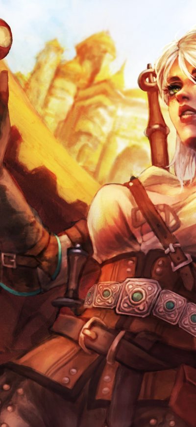 Fond d'écran iPhone Ciri The Witcher Fantasy Artwork