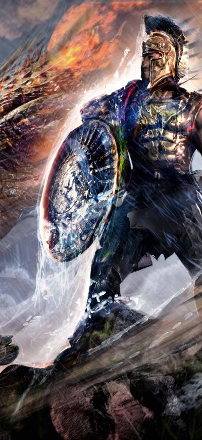 Fond d'écran iPhone Spartan With Double Dragons