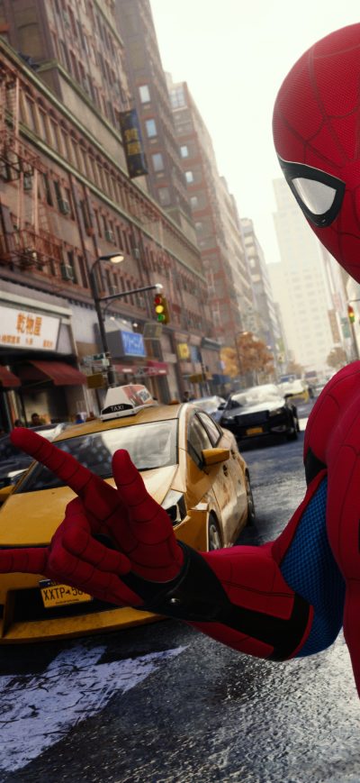 Fond d'écran iPhone Spiderman Taking Selfie Ps4 2018