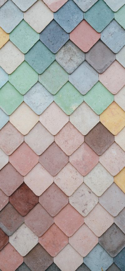 Fond d'écran iPhone Tile Pattern Pastel 5k