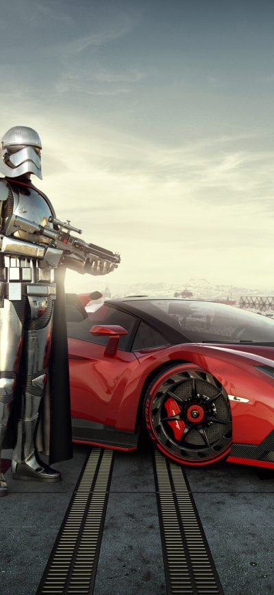 Fond d'écran iPhone Lamborghini Veneno Roadster LP750 Captain Phasma