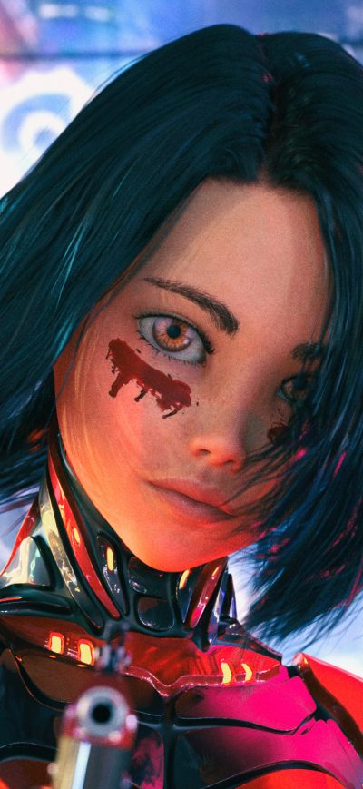 Fond d'écran iPhone Alita Battle Angel Render Art
