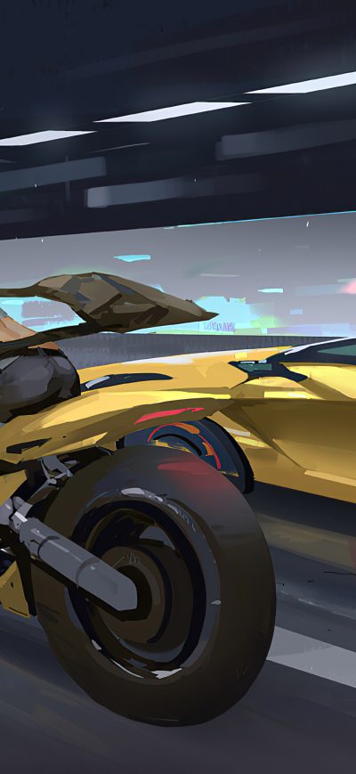 Fond d'écran iPhone Cyberpunk Racing