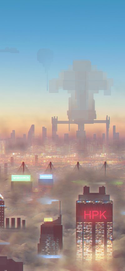Fond d'écran iPhone Above The Clouds Scifi 4k