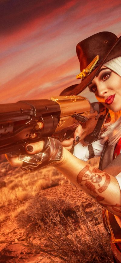 Fond d'écran iPhone Ashe Overwatch Cosplay 5k