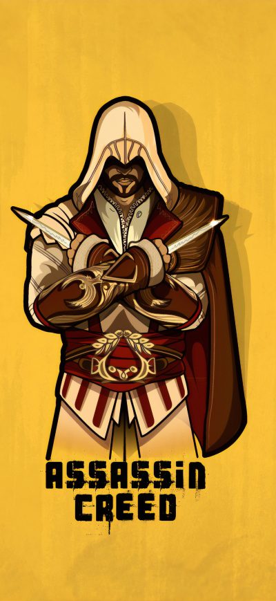 Fond d'écran iPhone Minimal Assasins Creed 4k