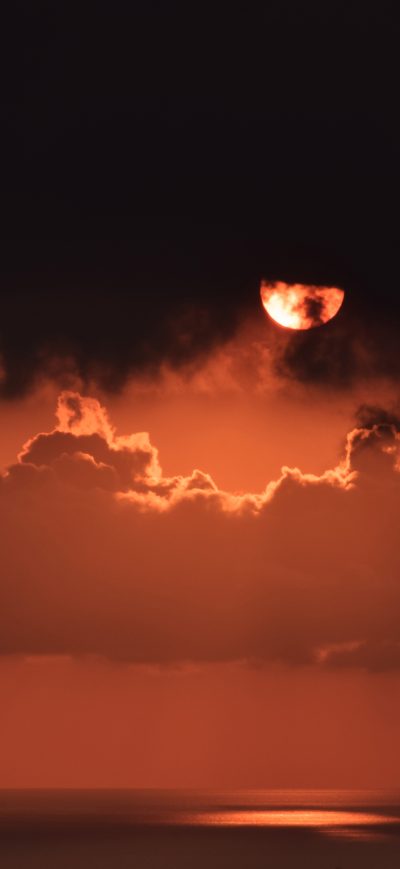 Fond d'écran iPhone Sky Cloud Sunset Dark 4k