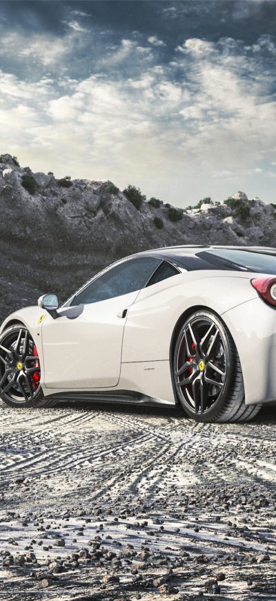 Fond d'écran iPhone Ferrari 458 Italia White