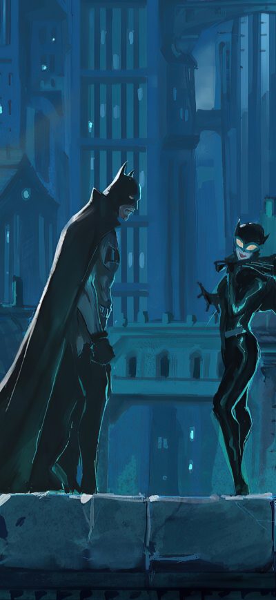 Fond d'écran iPhone 2020 Batman And Catwoman Artwork