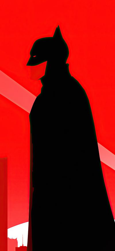 Fond d'écran iPhone The Batman Red Background
