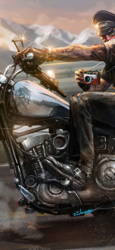 Fond d'écran iPhone Bike Rider On Trip 4k