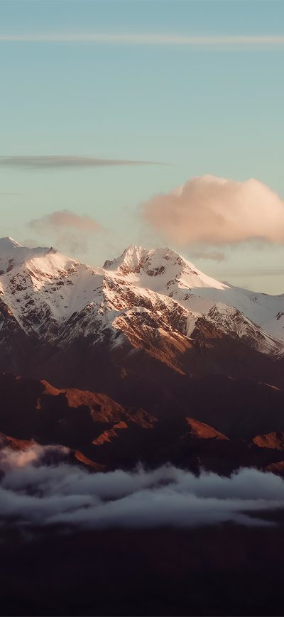Fond d'écran iPhone Clouds Sky Mountains 4k