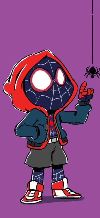 Fond d'écran iPhone Spider Kid Miles Morales Art