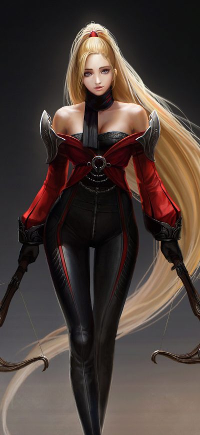 Fond d'écran iPhone Fantasy Warrior Women 4k