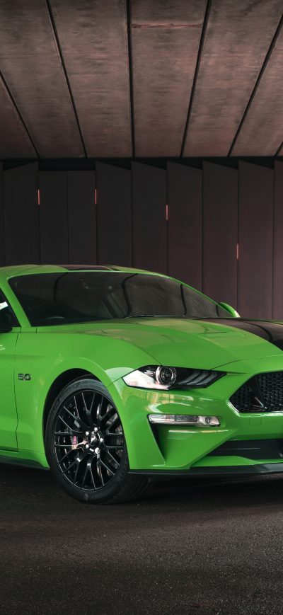 Fond d'écran iPhone Green Ford Mustang GT Fastback 2019