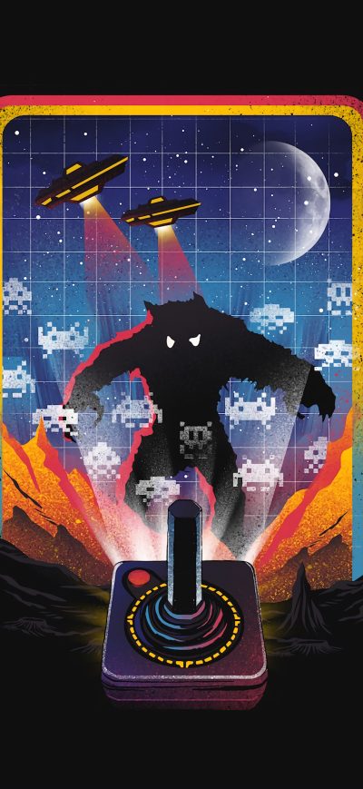 Fond d'écran Video Game Minimal Dark 5k sur iPhone