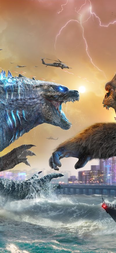 Fond d'écran iPhone Godzilla Vs Kong Movie 2021 5k