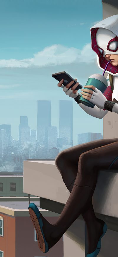 Fond d'écran iPhone Spider Gwen 2020 Artwork