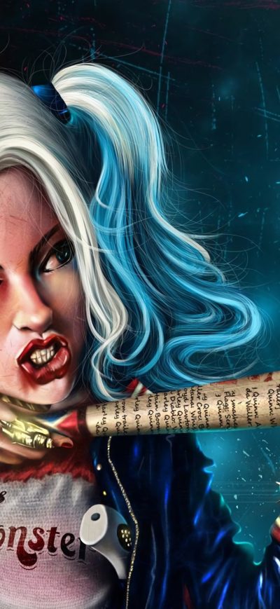 Fond d'écran Harley Quinn Art4k sur iPhone