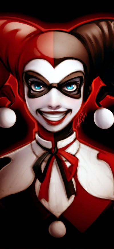 Fond d'écran Harley Quinn Dark Art 4k sur iPhone
