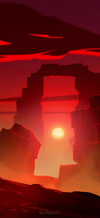 Fond d'écran iPhone Hell Gate Painting 4k