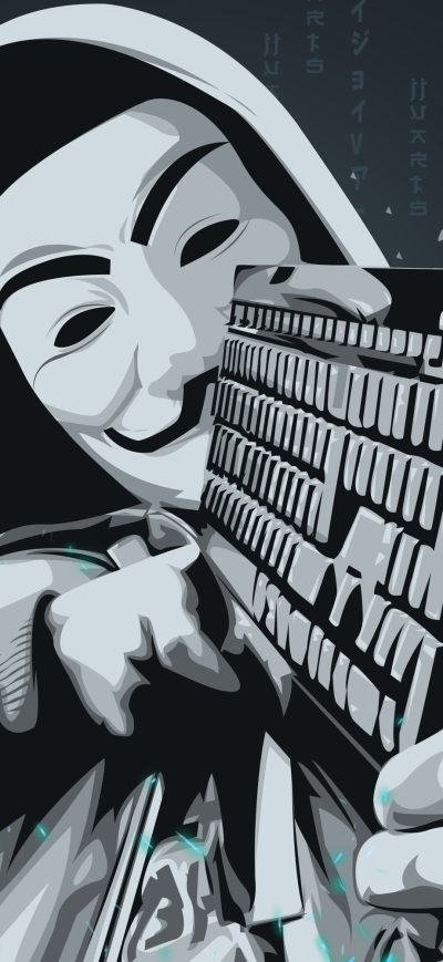 Fond d'écran iPhone Anonymous Vector X Vexel Art