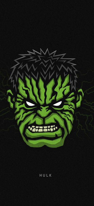 Fond d'écran iPhone Hulk Superhero Minimal 4k
