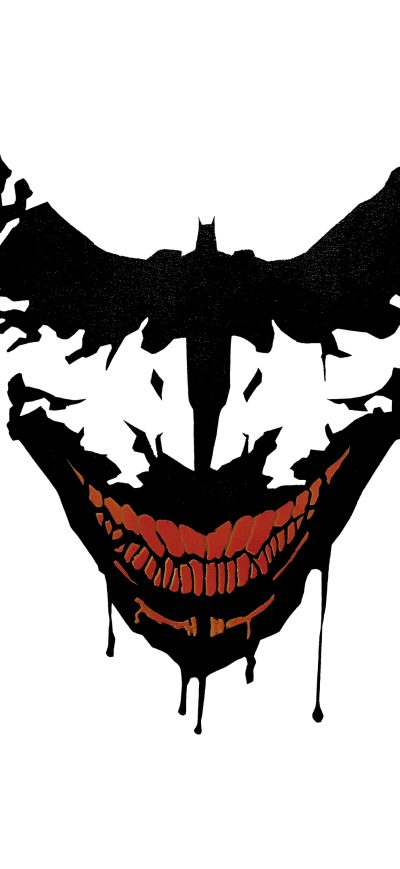 Fond d'écran Joker Bat Art sur iPhone