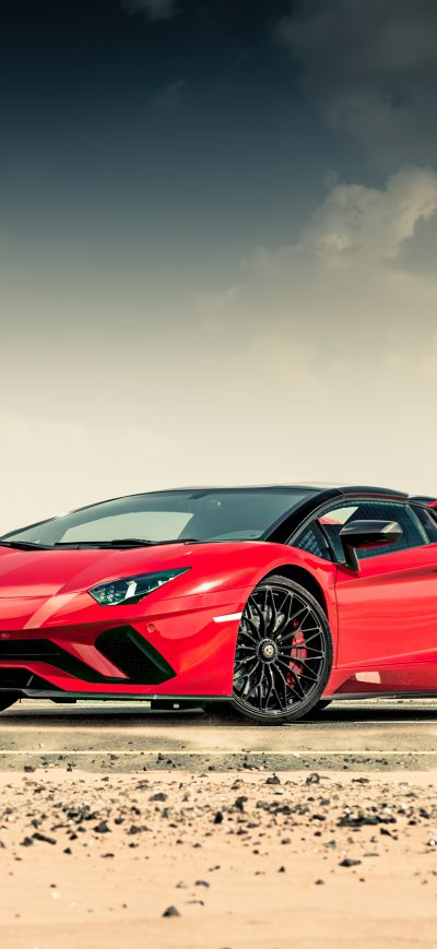 Fond d'écran iPhone Red Lamborghini Aventador 4k 2020