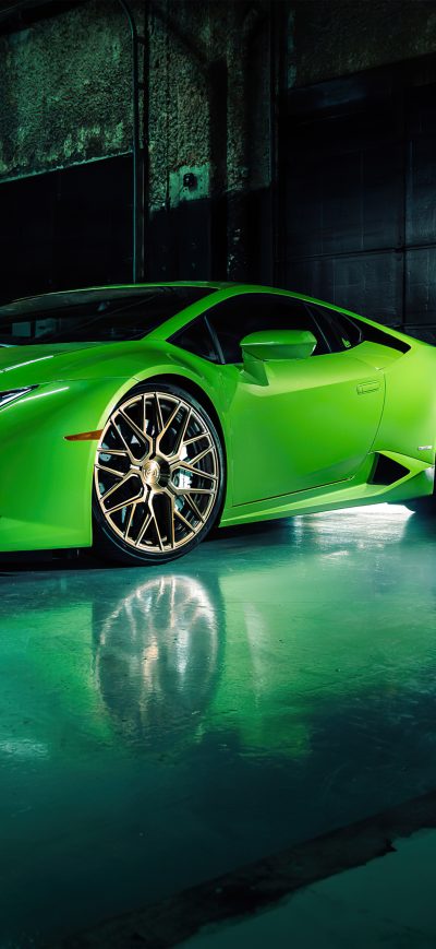 Fond d'écran iPhone Green Lamborghini Huracan 4k 2020