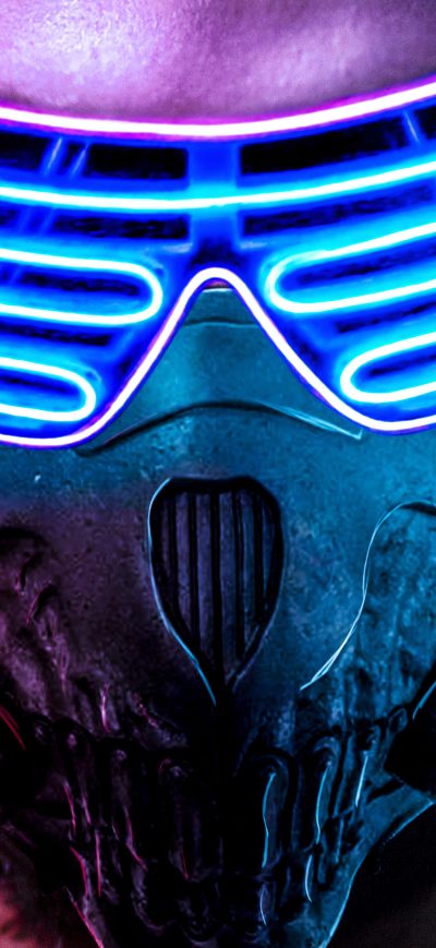 Fond d'écran iPhone Mask Neon 4k