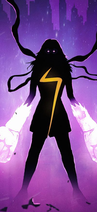 Fond d'écran iPhone Ms Marvel Fan Made Poster