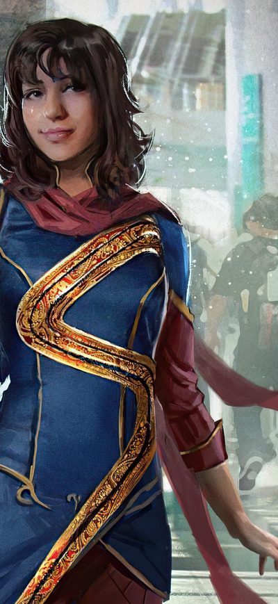 Fond d'écran iPhone Ms Marvel Concept Art