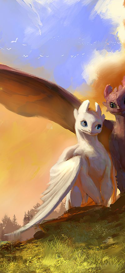 Fond d'écran iPhone Toothless And Lightfury Fanart
