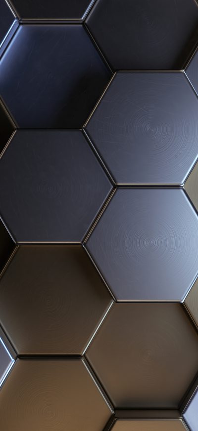 Fond d'écran iPhone Metal Polygon Shapes 5k
