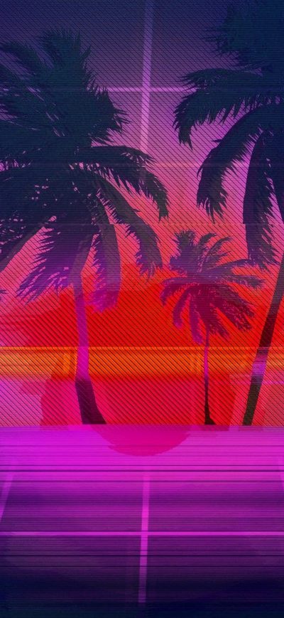 Fond d'écran iPhone Vaporwave Digital Art 4k