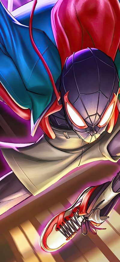 Fond d'écran iPhone Miles Morales Spiderman 4k