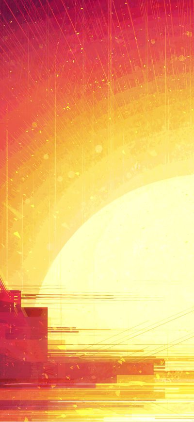 Fond d'écran iPhone Sunset Illustration