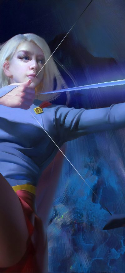 Fond d'écran iPhone The Unpredictable Supergirl 4k