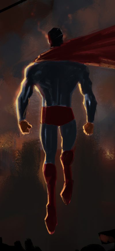 Fond d'écran iPhone Superman Up Artwork