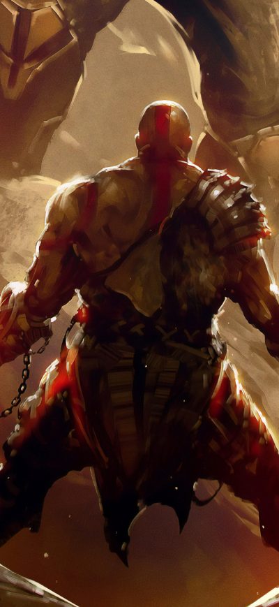Fond d'écran iPhone Thanos Vs Kratos Digital Art