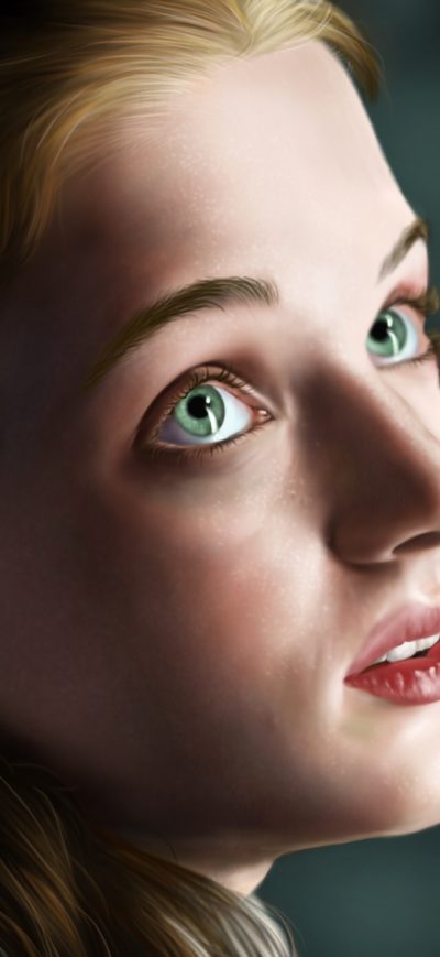 Fond d'écran iPhone Sophie Turner 5k Portrait Fanart