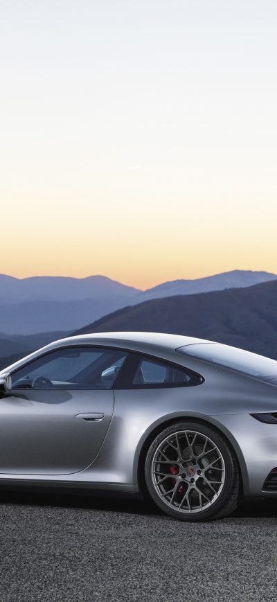 Fond d'écran iPhone Porsche 911 Silver 2018 5k
