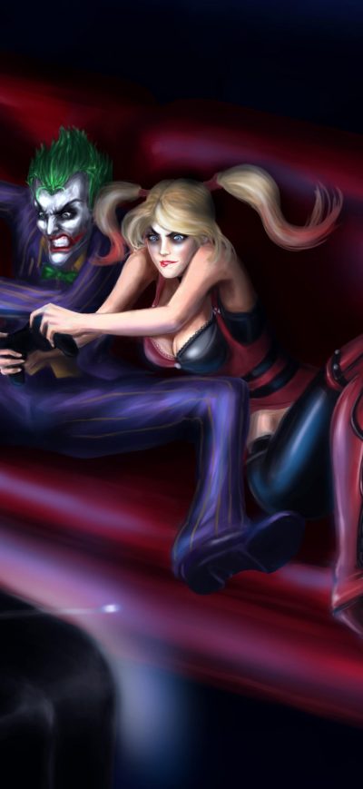 Fond d'écran iPhone Harley And Joker Playing Games
