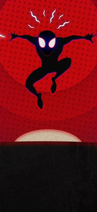 Fond d'écran Spider Verse 5k sur iPhone