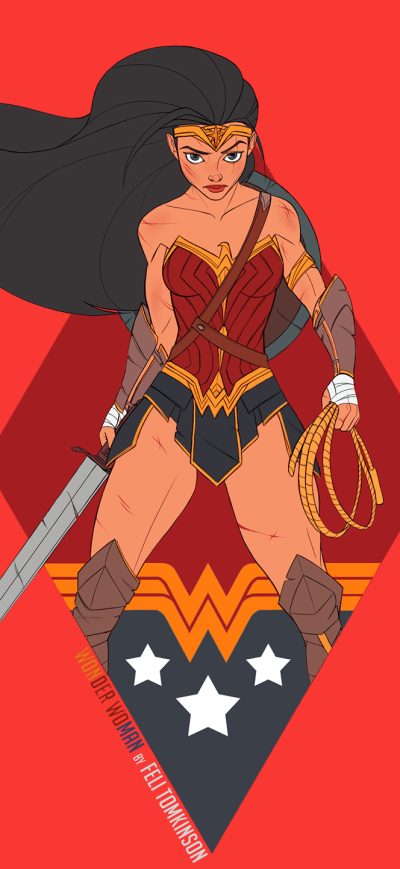 Fond d'écran iPhone Wonder Woman Dc Comic Fan Art